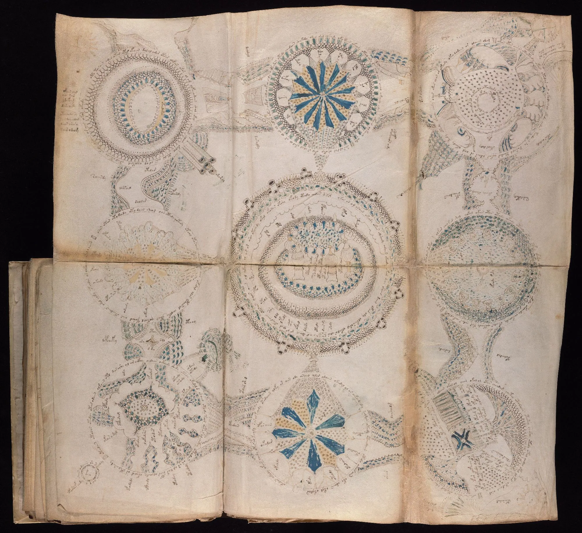 Folio 85v and 86r (foldout)